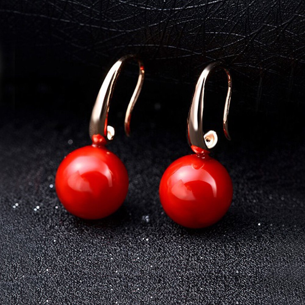 4.1 Inches 12MM Charming Drops Pearl & Gold Earrings for Women | Simulated Pearl Hook Dangle Earrings for Women | Elegant Jewelry Accessories for Woman Fashion, Trendy Cute Prom Huggies Hoop Bridal Earring - Image 6