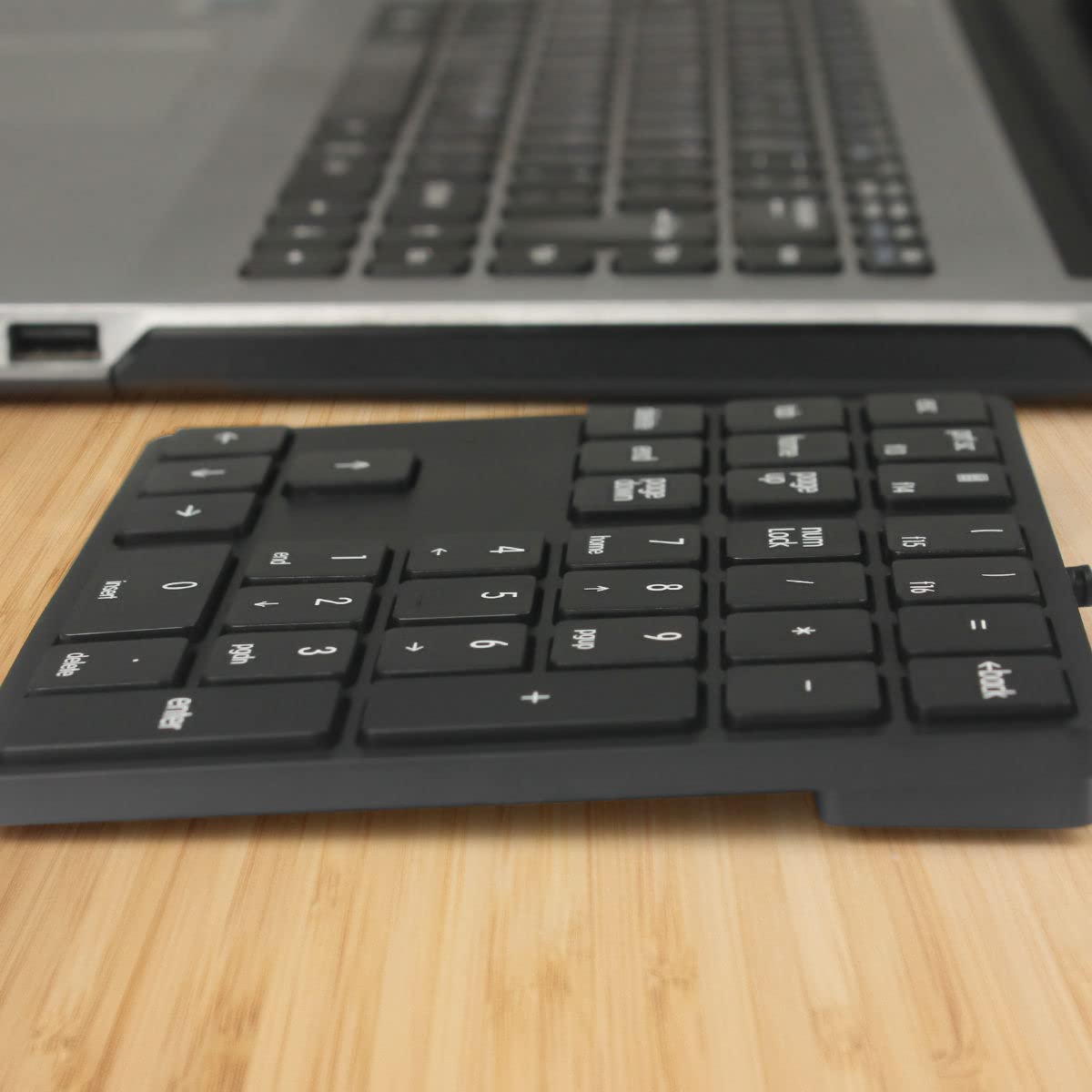 Merdia Numeric Keypads Wired Numpad 34 Keys External Mini Slim Keyboard Magic Force for Financial Cashier Securities-Black| Laptop Accessories | Num Pad | Number keypad for Laptop | Work Keyboard - Image 4