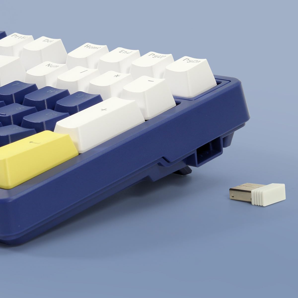 Merdia Wireless Mechanical Keyboard, Triple Mode 2.4G/USB-C/BT Gaming Keyboards 100 Keys Ice-Blue Backlit, Brown Switch Keyboard | Rechargeable Mechanical Gaming Keyboards | Blue/White/Yellow - Image 6
